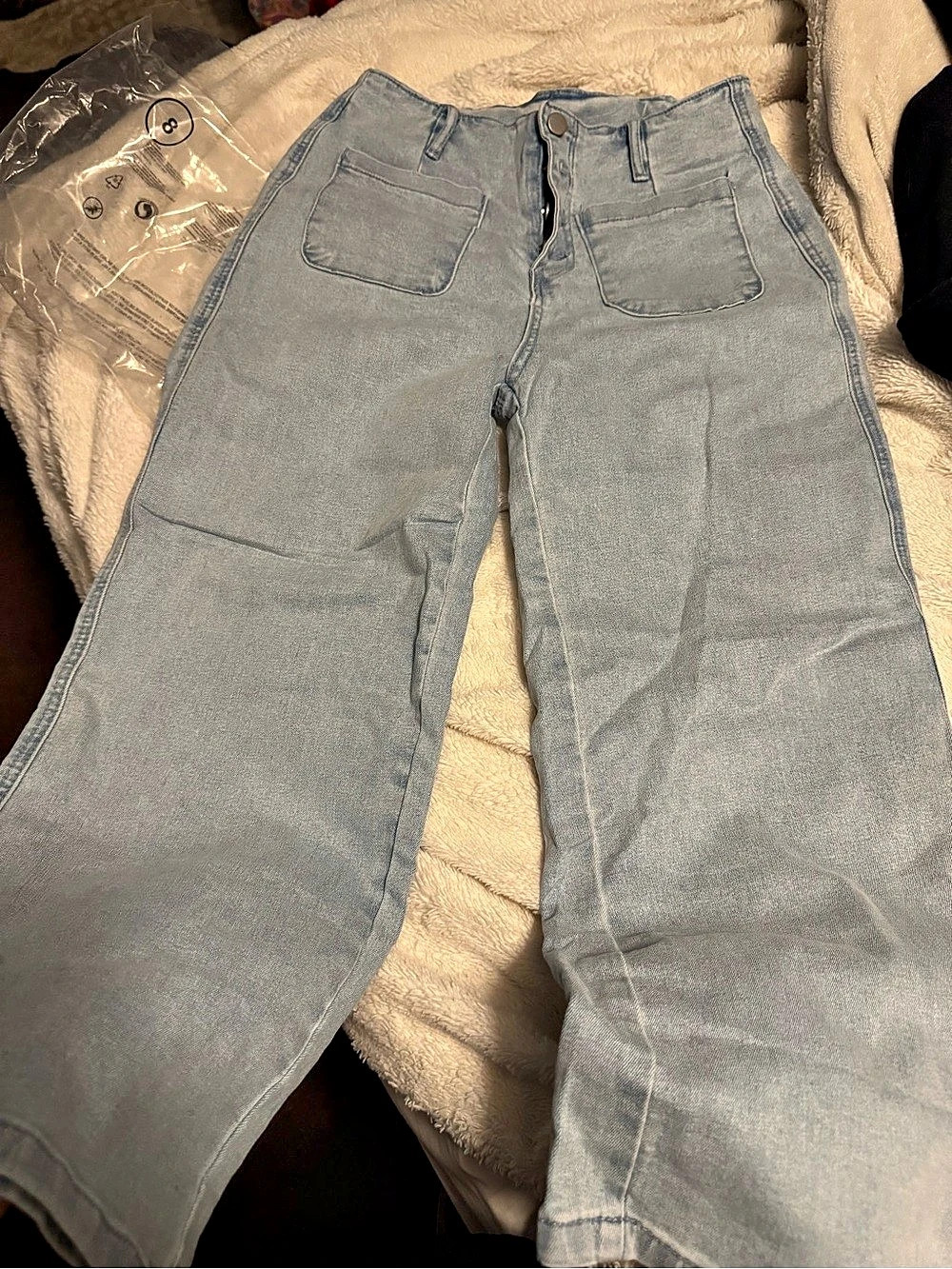 Sidefeel Women Pants with Pocket Straight Leg Cotton Blend Size 8 NWT